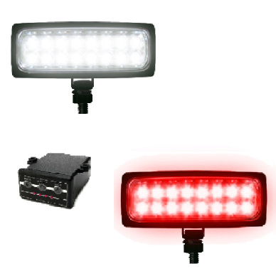 Estrobo em 2 cores.12v/24v 1 farol branco 1 farol vermelho. 6 efeitos de luz